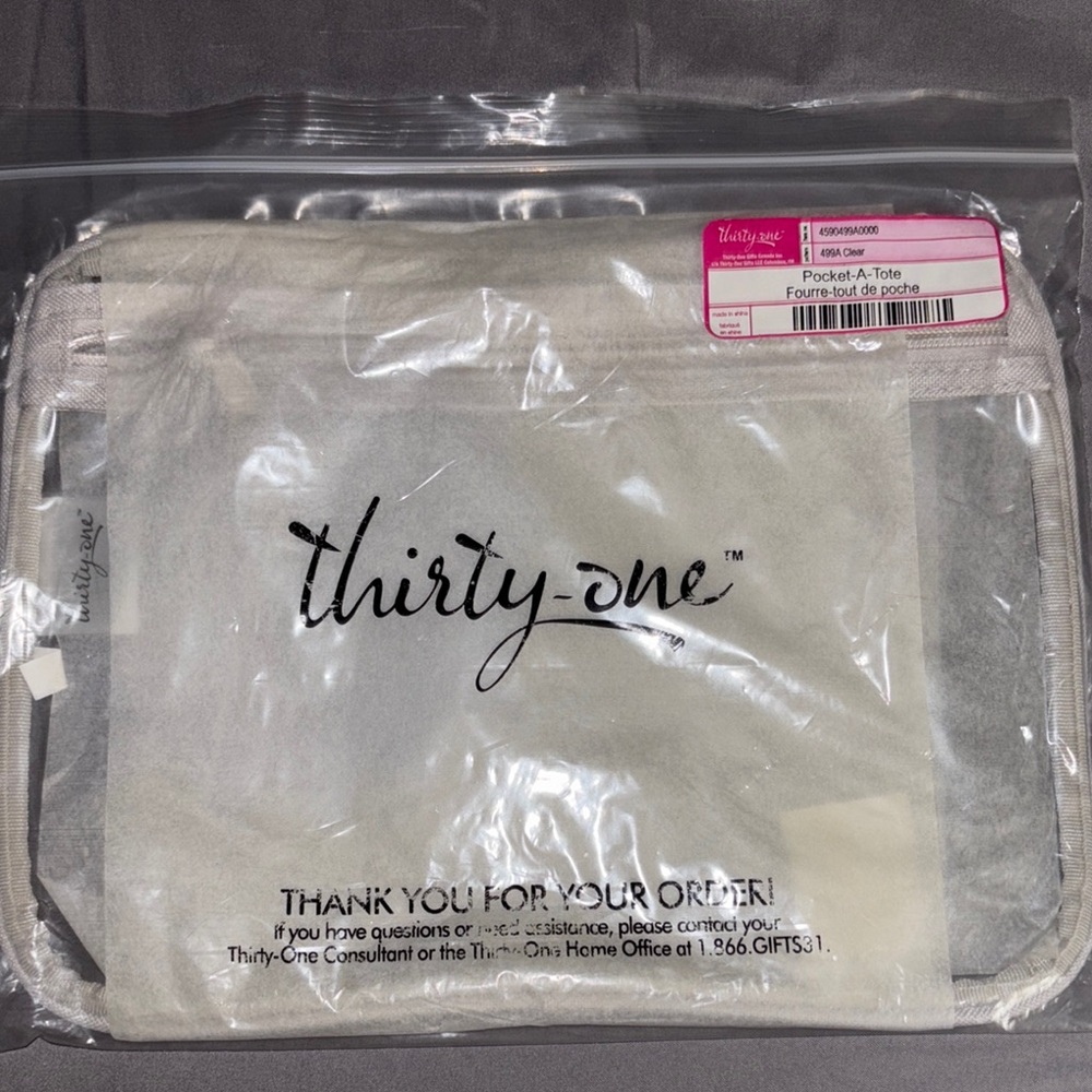 Thirty-One Clear Pocket-A-Tote